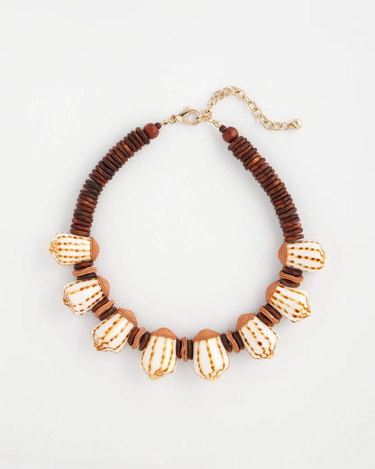 Shell & Wood Bib Necklace - Chico's