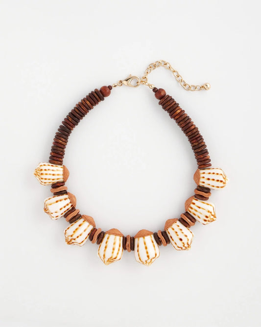 Shell & Wood Bib Necklace - Chico's