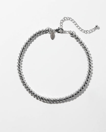 Silver Tone Twist Collar Necklace - Chico's