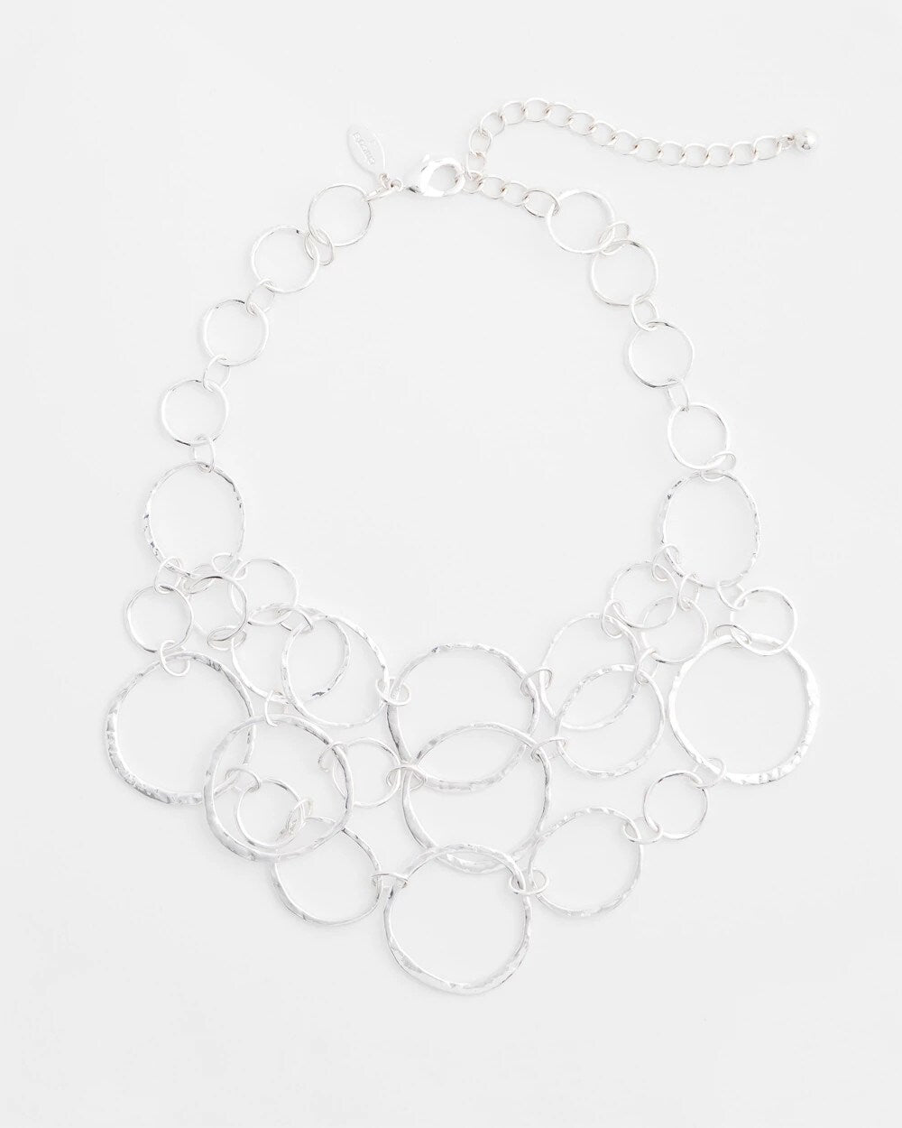 Short Silvertone Multi-Strand Link Necklace - Chico's