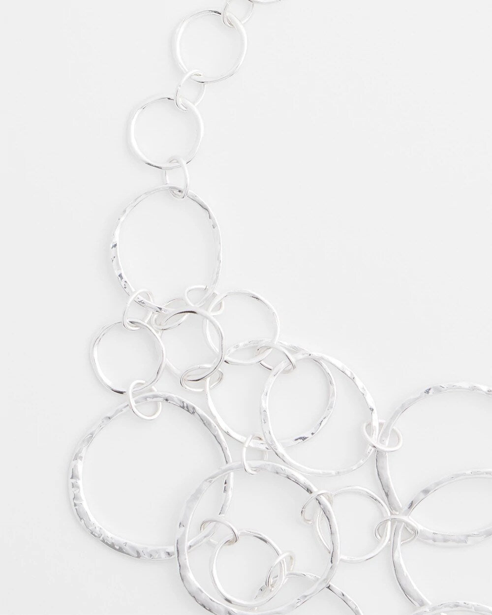 Short Silvertone Multi-Strand Link Necklace - Chico's