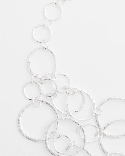 Short Silvertone Multi-Strand Link Necklace - Chico's