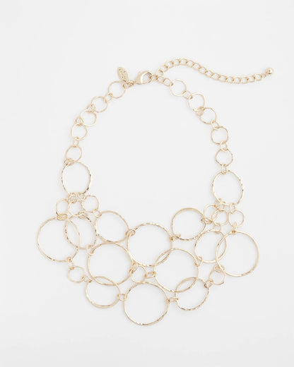 Short Goldtone Multi-Strand Link Necklace - Chico's