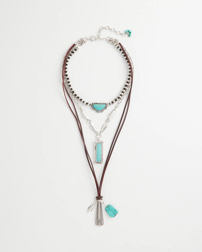 Convertible Turquoise & Charms Motif Necklace - Chico's