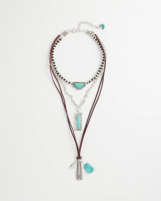 Convertible Turquoise & Charms Motif Necklace - Chico's