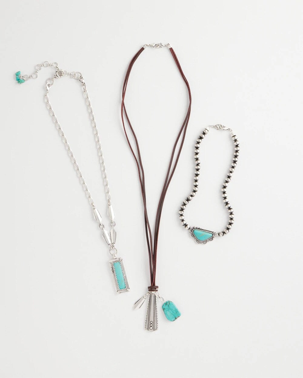 Convertible Turquoise & Charms Motif Necklace - Chico's