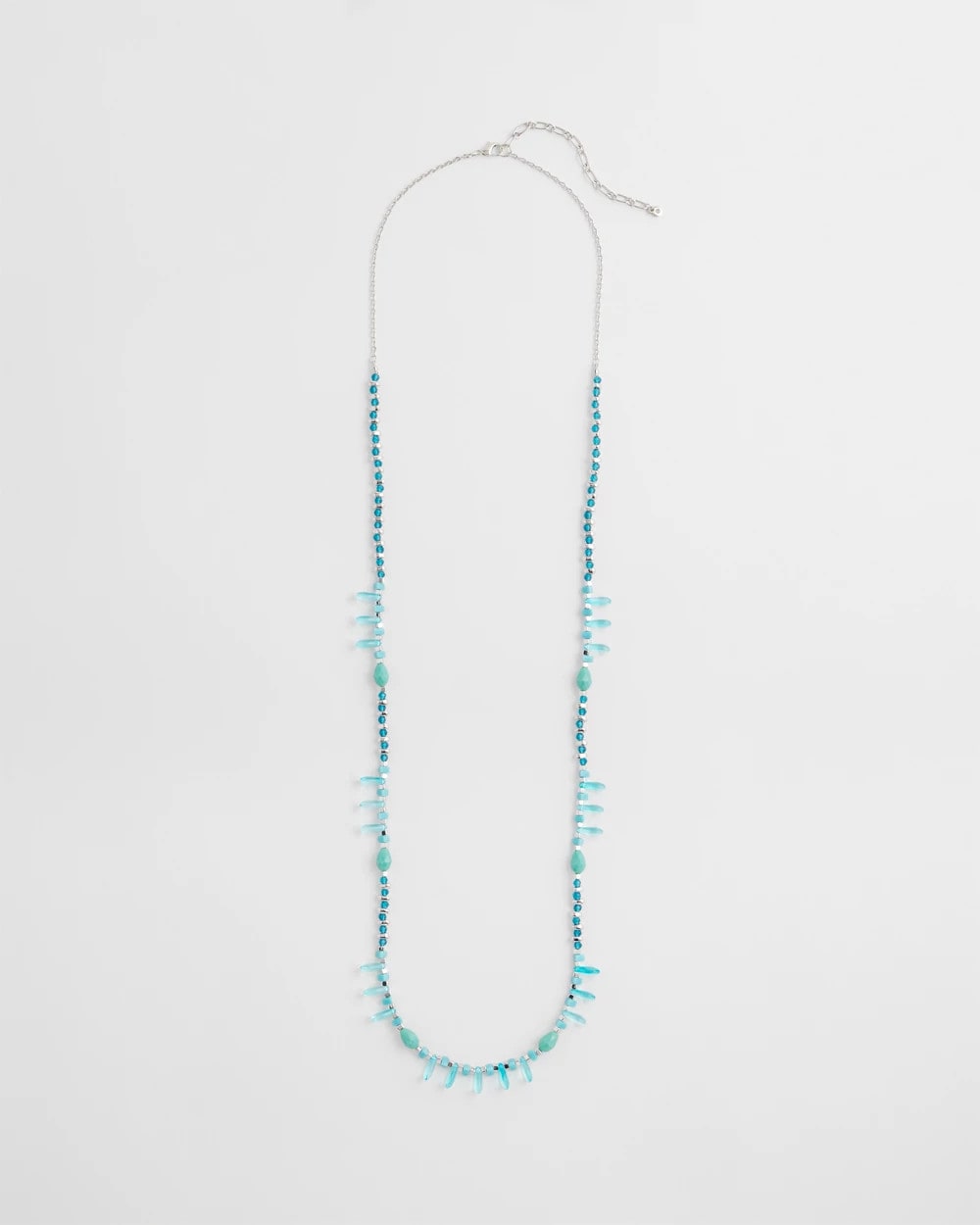 Teal Beaded Single Strand Necklace - Chico's