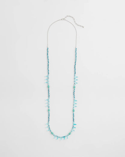 Teal Beaded Single Strand Necklace - Chico's