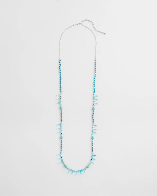 Teal Beaded Single Strand Necklace - Chico's