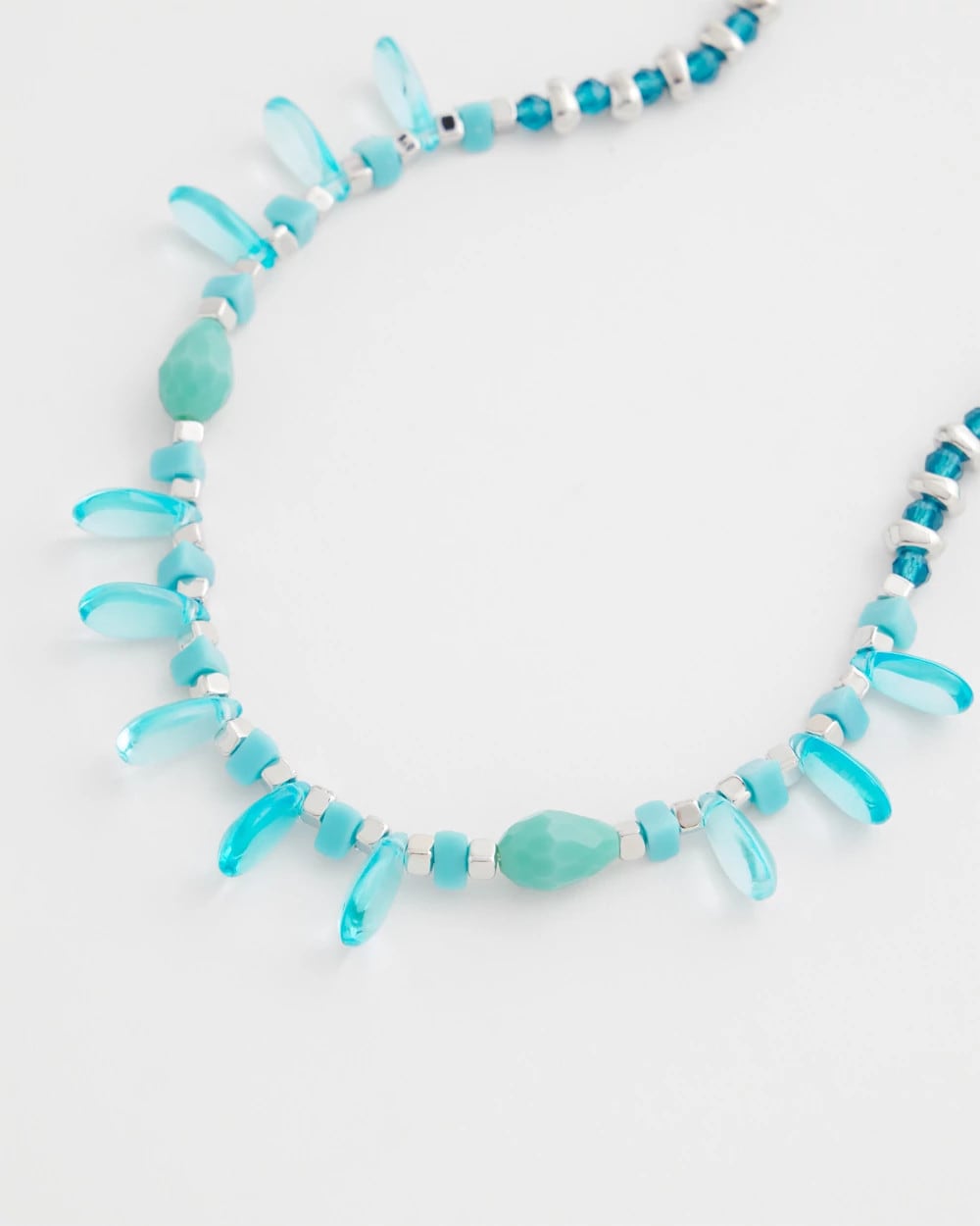 Teal Beaded Single Strand Necklace - Chico's