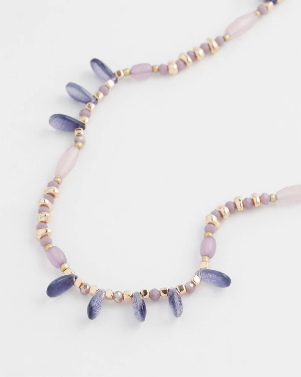 Purple Beaded Single Strand Necklace - Chico's
