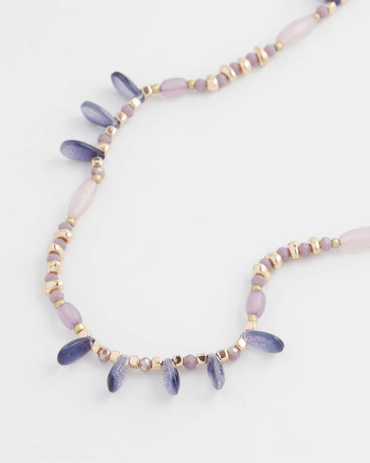 Purple Beaded Single Strand Necklace - Chico's