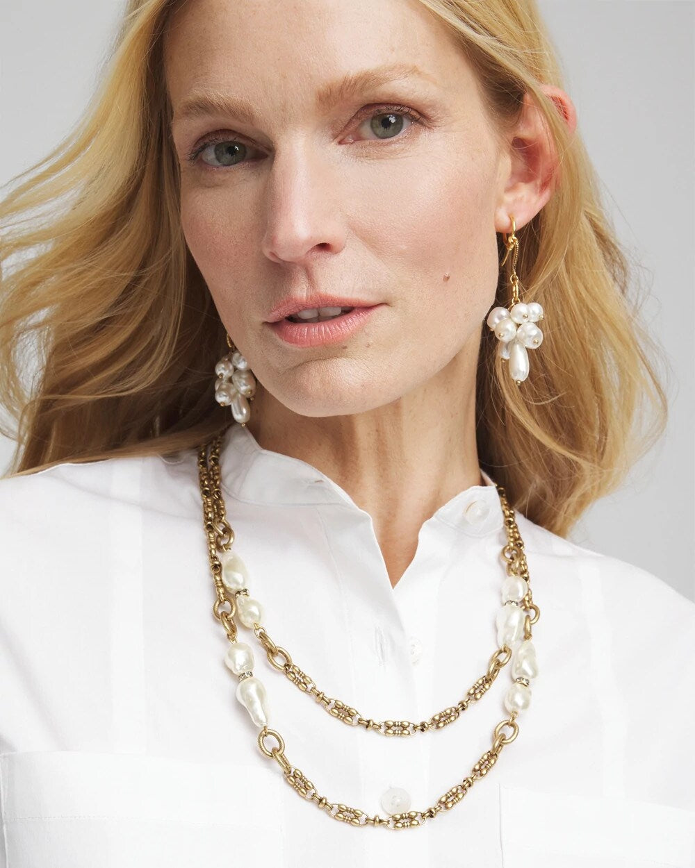 Single Strand Modern Pearl Necklace - Chico's