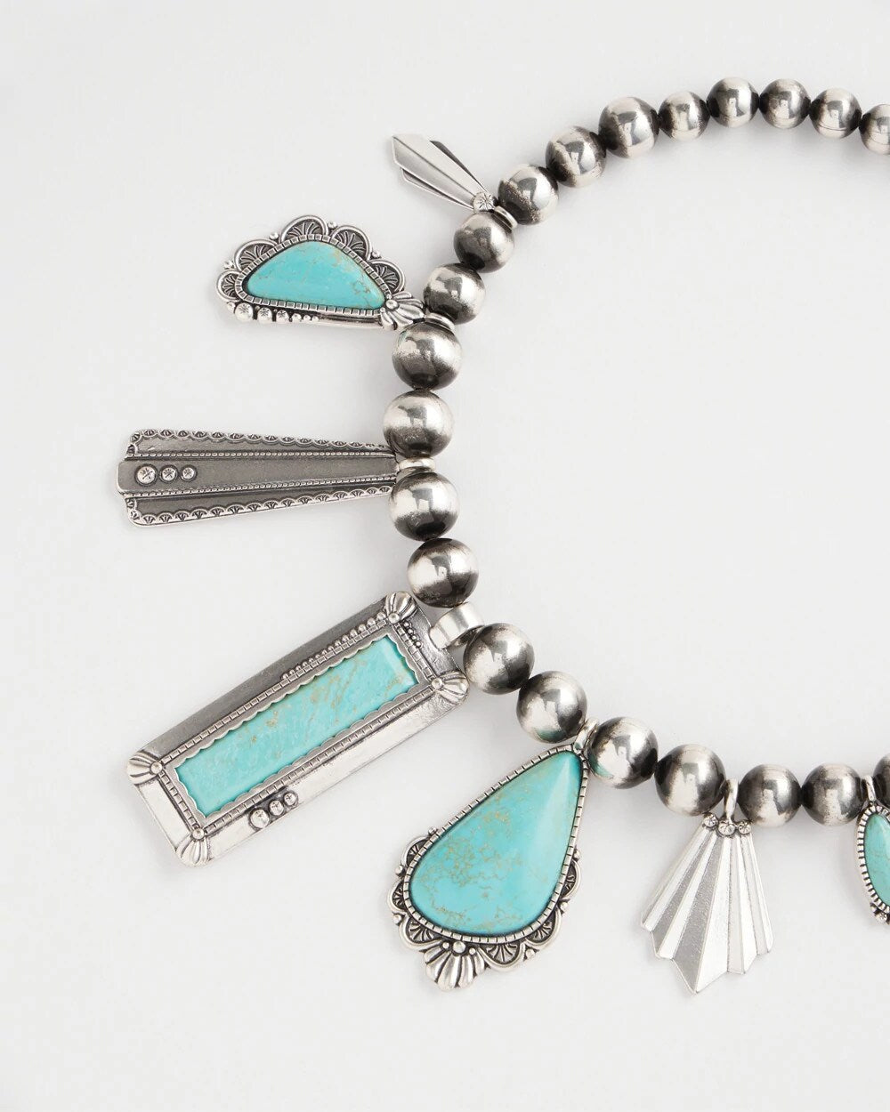 Chico's Originals Turquoise & Charms Motif Collar Necklace - Chico's