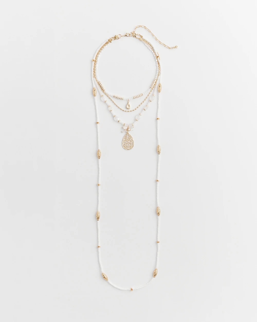 Convertible Beaded Pendant Necklace - Chico's