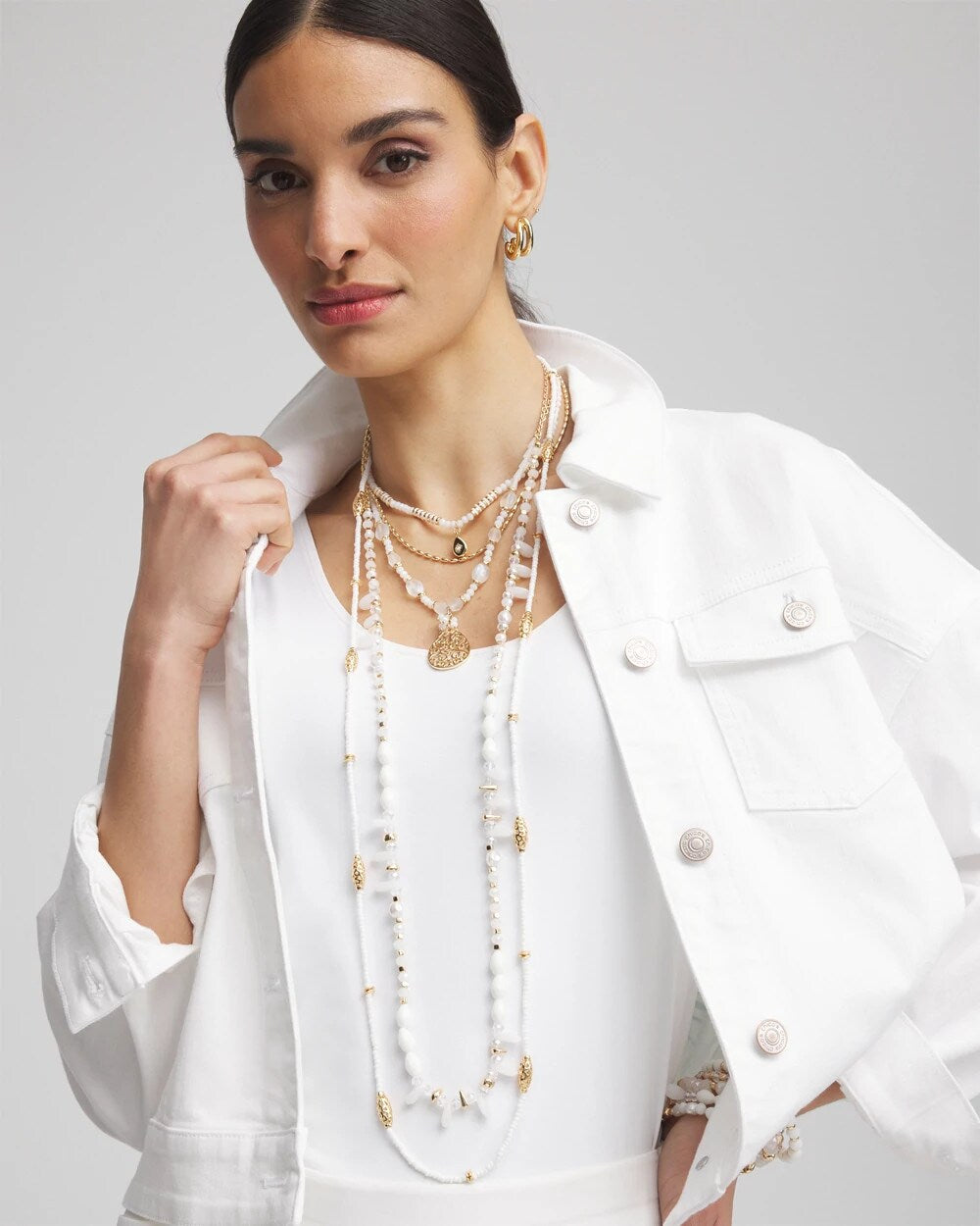 Convertible Beaded Pendant Necklace - Chico's