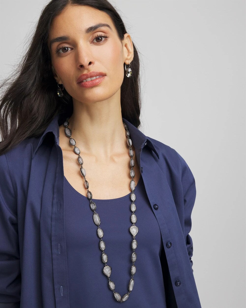 Frosted Quartz Single Strand Necklace - Chico's