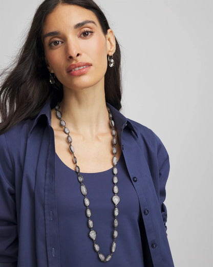 Frosted Quartz Single Strand Necklace - Chico's