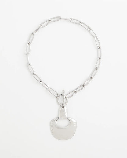 Silvertone Toggle Pendant Necklace - Chico's