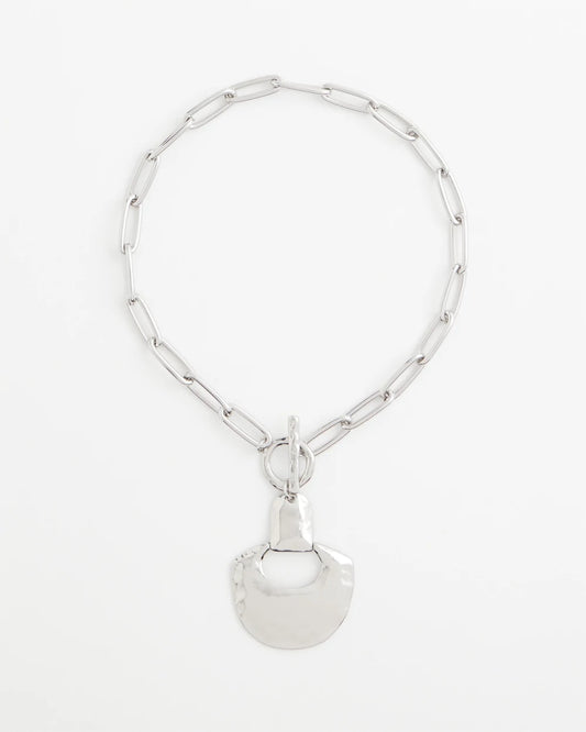 Silvertone Toggle Pendant Necklace - Chico's