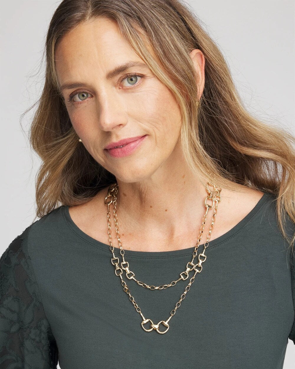 Equestrian Horsebit Long Link Necklace - Chico's
