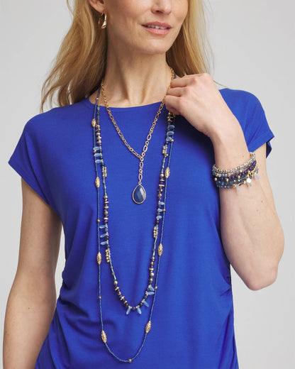 Convertible Beaded Pendant Necklace - Chico's