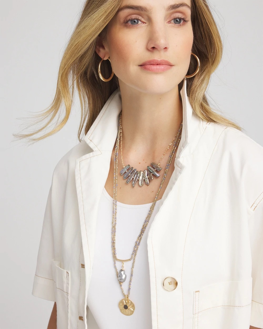 Convertible Abalone Pendant Necklace - Chico's