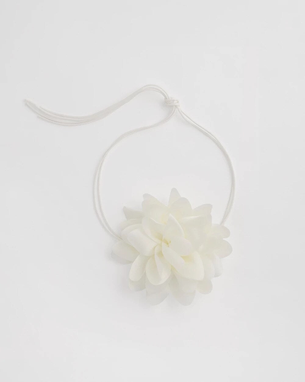 White Flower Tie Choker Necklace - Chico's