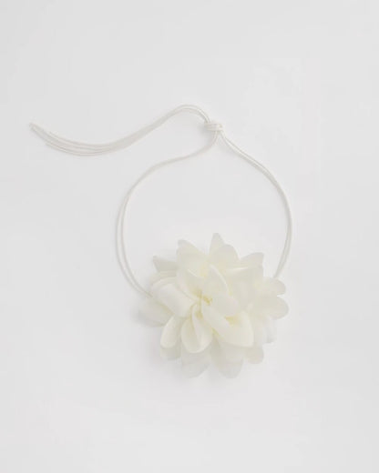 White Flower Tie Choker Necklace - Chico's