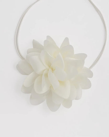 White Flower Tie Choker Necklace - Chico's