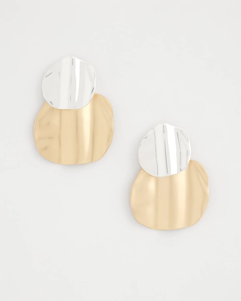 Crinkle Mixed Metal Earrings - Chico's