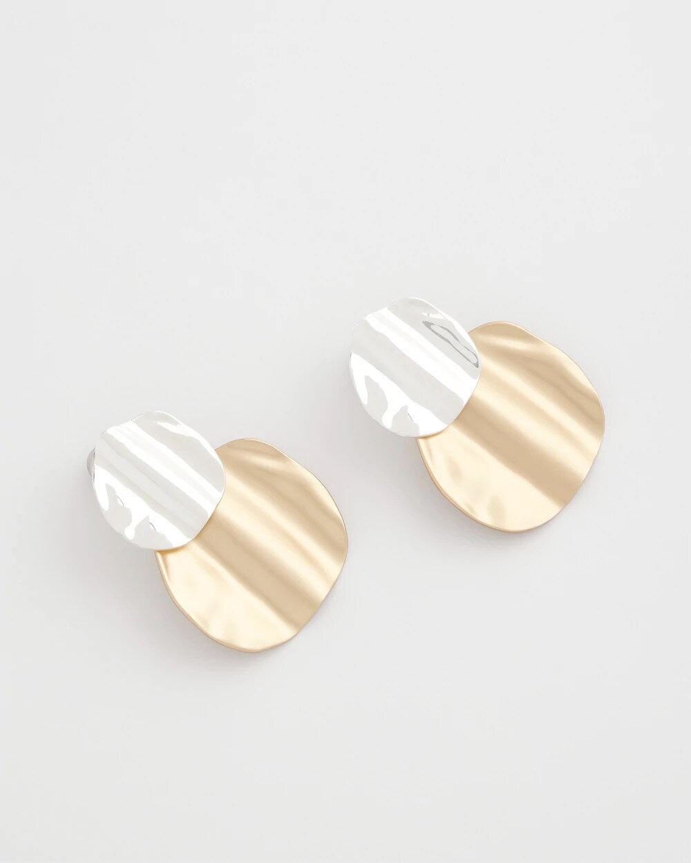 Crinkle Mixed Metal Earrings - Chico's