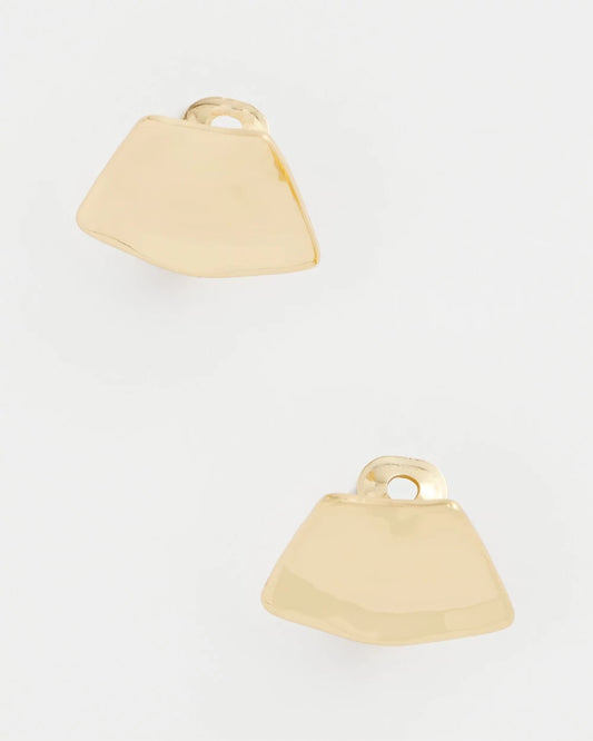 Gold Fan Clip On Earrings - Chico's