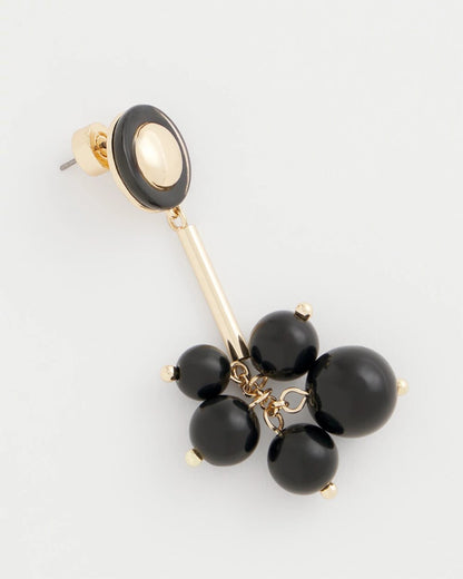 Linear Black Bead Cluster Earrings - Chico's