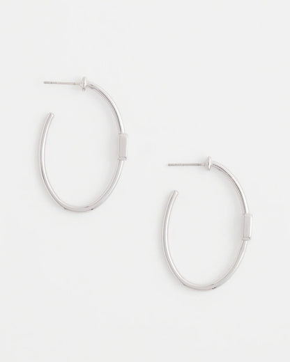 Silver Oval Hoop Earrings - Chico's