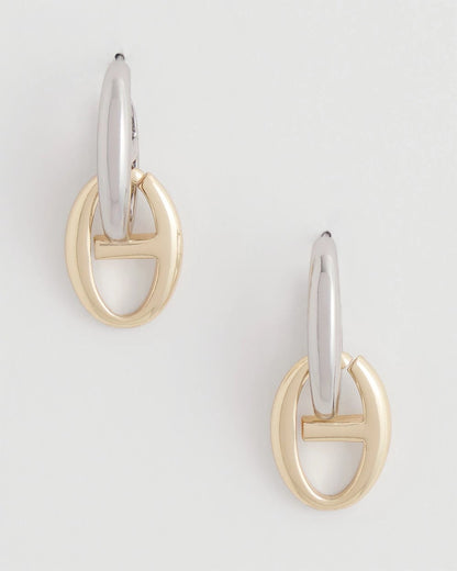 Mixed Metal Link Earrings - Chico's