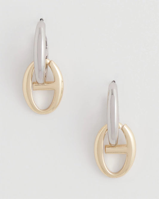 Mixed Metal Link Earrings - Chico's