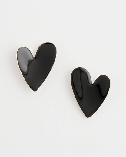 Black Heart Earrings - Chico's