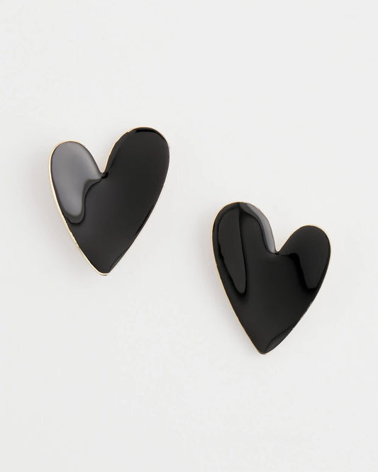 Black Heart Earrings - Chico's