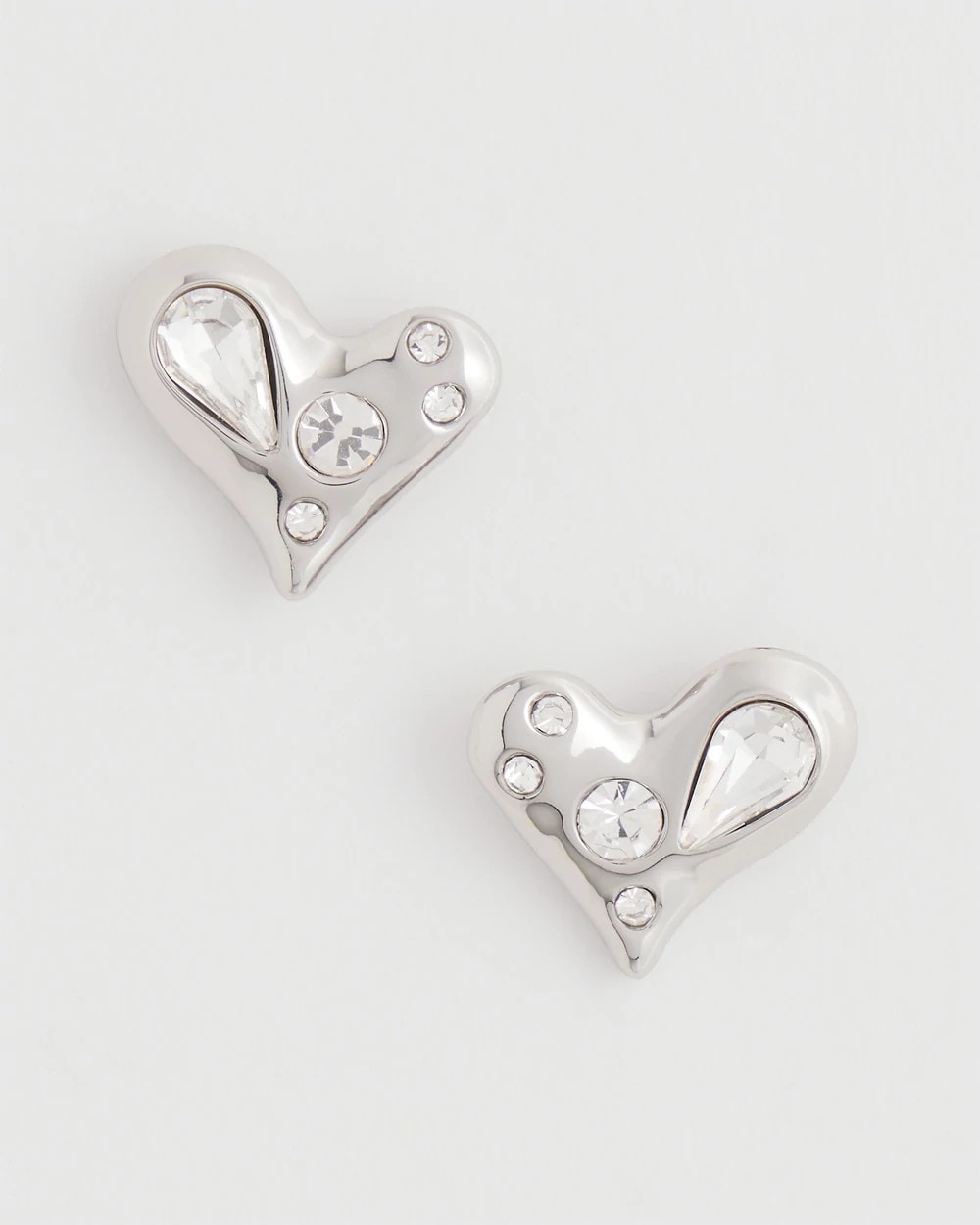 Mini Bejeweled Heart Stud Earrings - Chico's