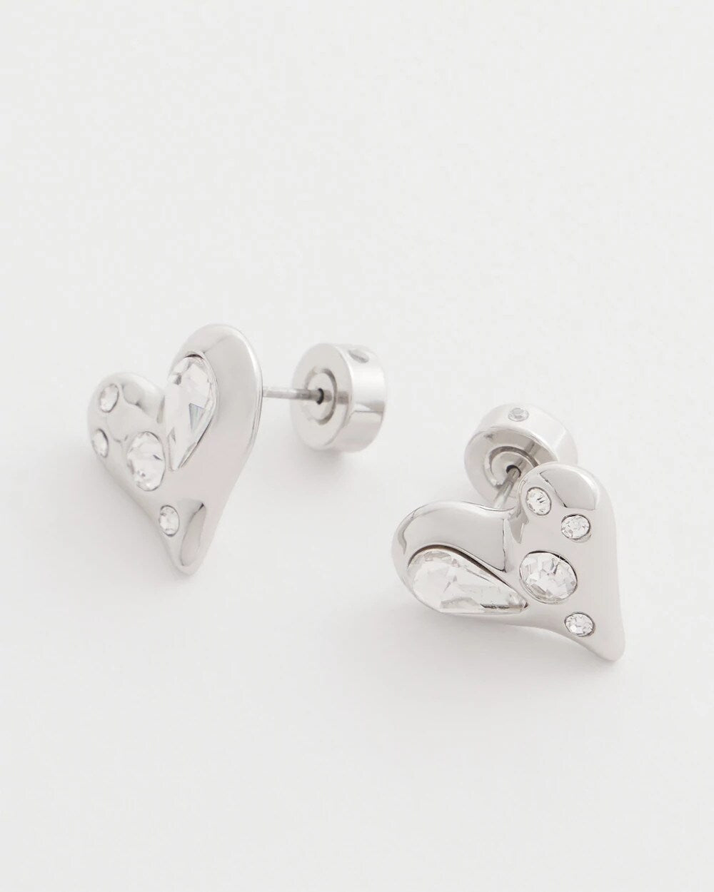 Mini Bejeweled Heart Stud Earrings - Chico's