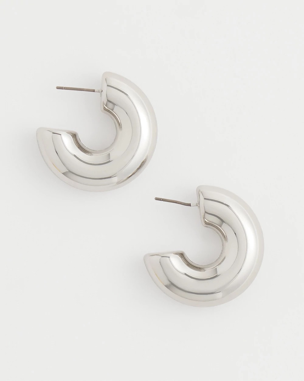 Silver Puff Hoop Earrings - Chico's
