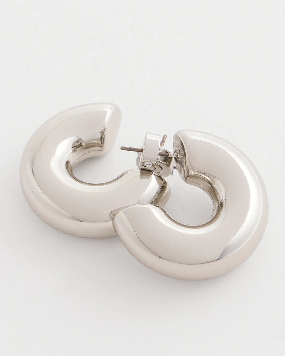 Silver Puff Hoop Earrings - Chico's