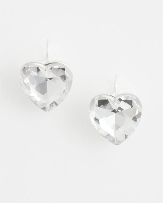 Crystal Heart Gem Drop Earrings - Chico's