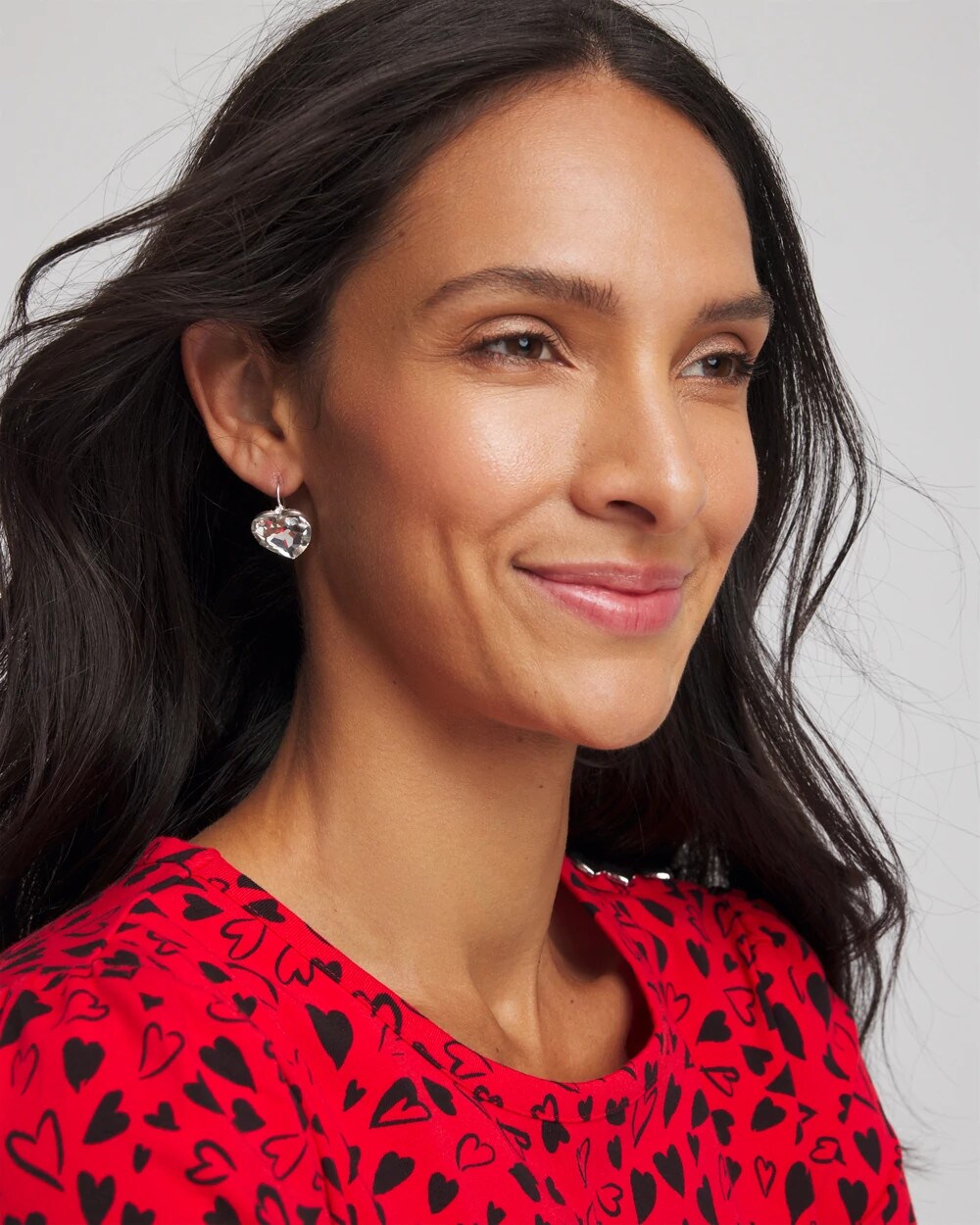 Crystal Heart Gem Drop Earrings - Chico's
