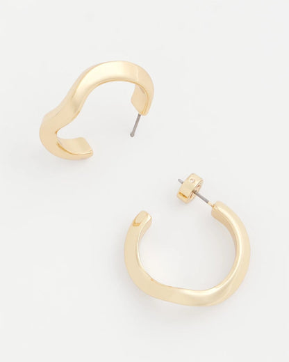 Gold Wavy Hoop Earrings - Chico's
