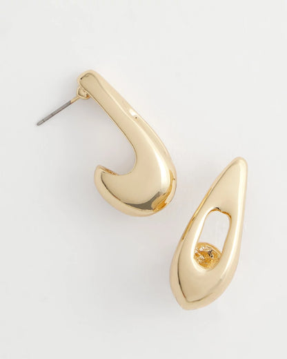 Gold Puff Hoop Earrings - Chico's
