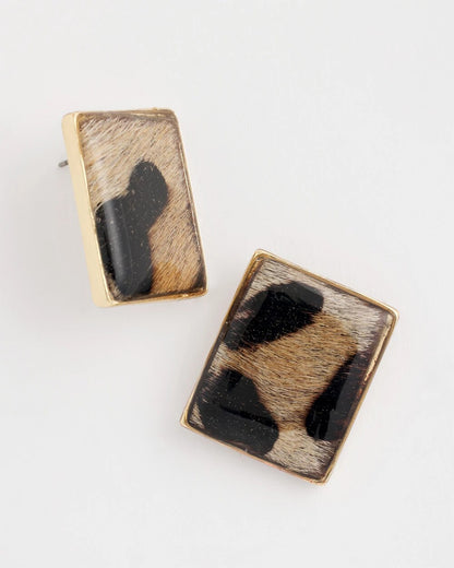 Chico's Originals Animal Square Stud Earrings - Chico's