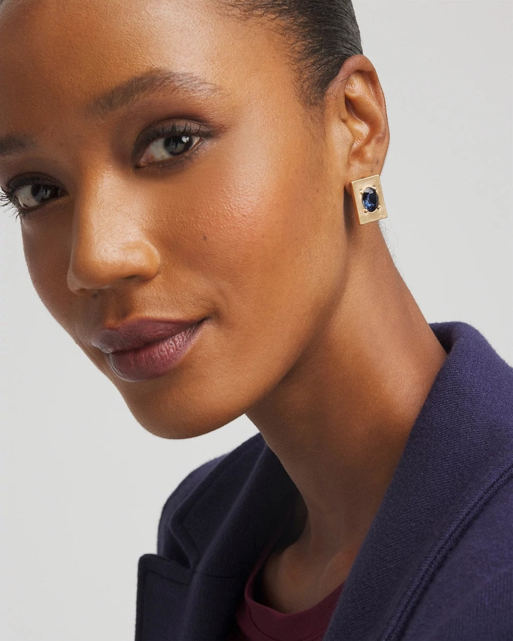 Blue & Gold Stud Earrings - Chico's