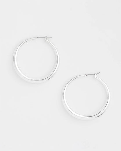 Cassie Silver-Tone Hoop Earrings - Chico's